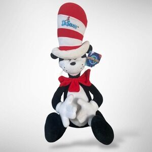 Dr Seuss Cat In The Hat Plush 18" Universal Studios Stuffed Toy Red White